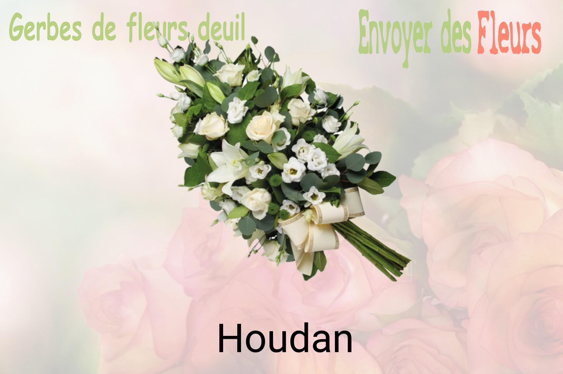 Gerbe de fleurs de deuil livrée à Houdan